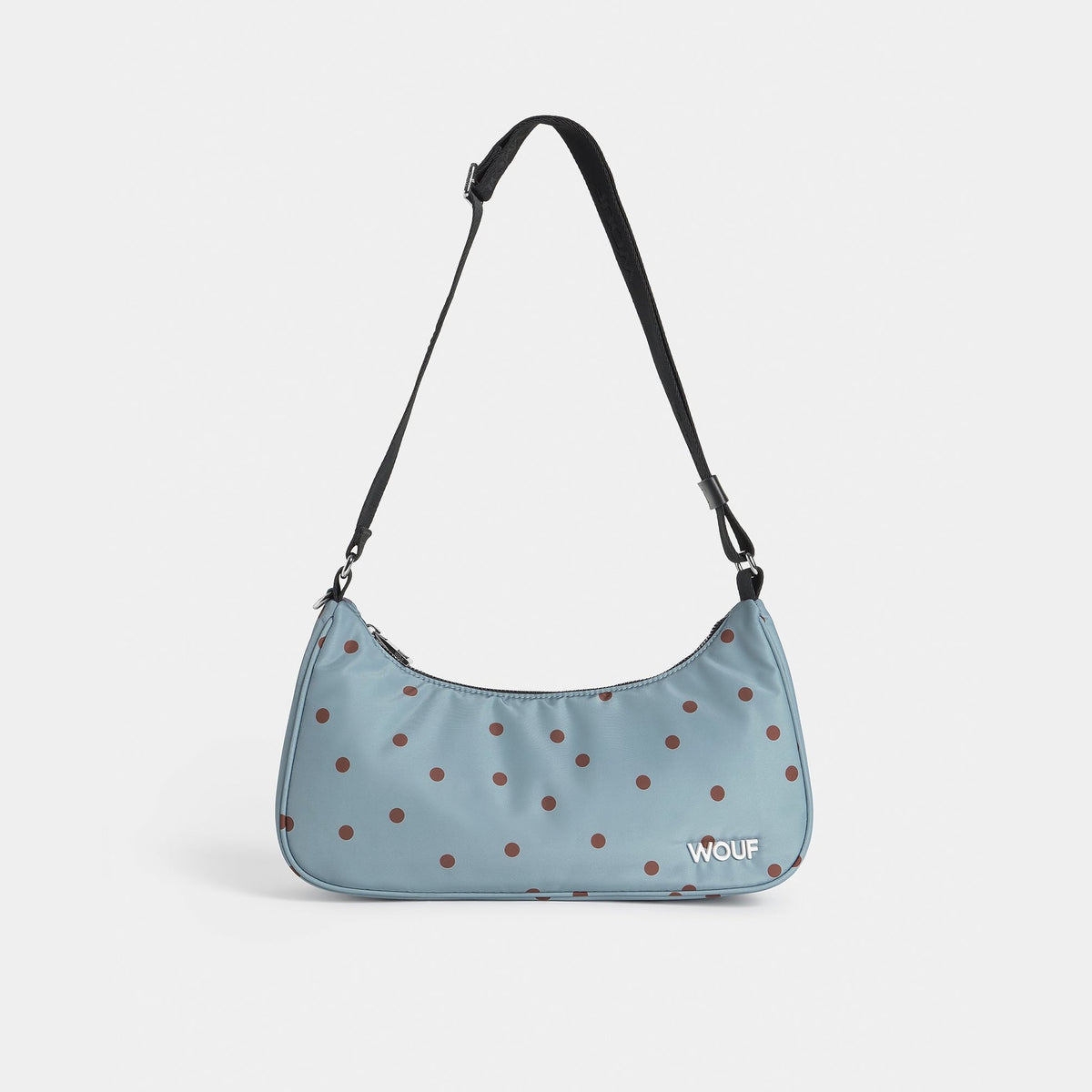 Umhängetasche Polka – Hellblau · Punktemuster · 33 cm | Wouf
