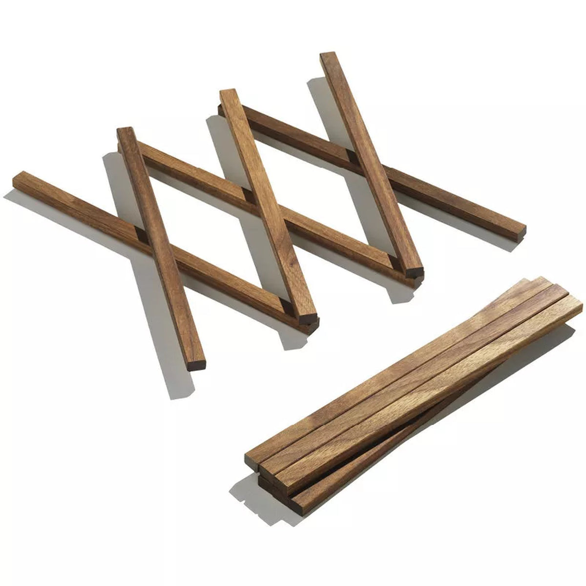 Topfuntersetzer ausziehbar S – Nussbaum · bis 30 cm | side by side