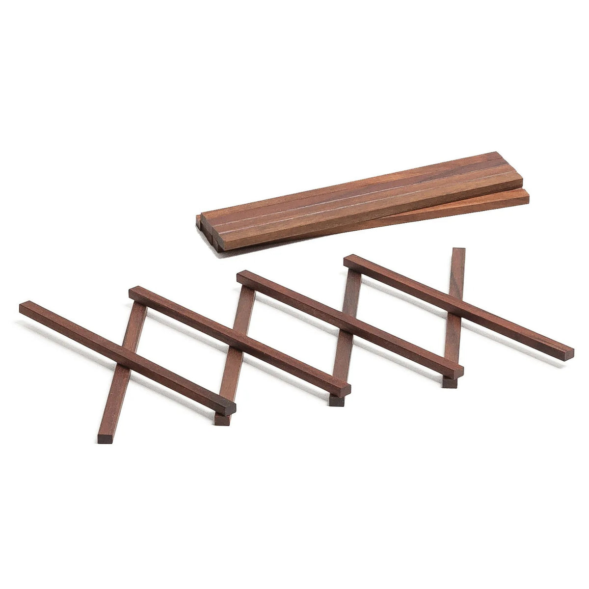 Topfuntersetzer ausziehbar M – Nussbaum · bis 50 cm | side by side