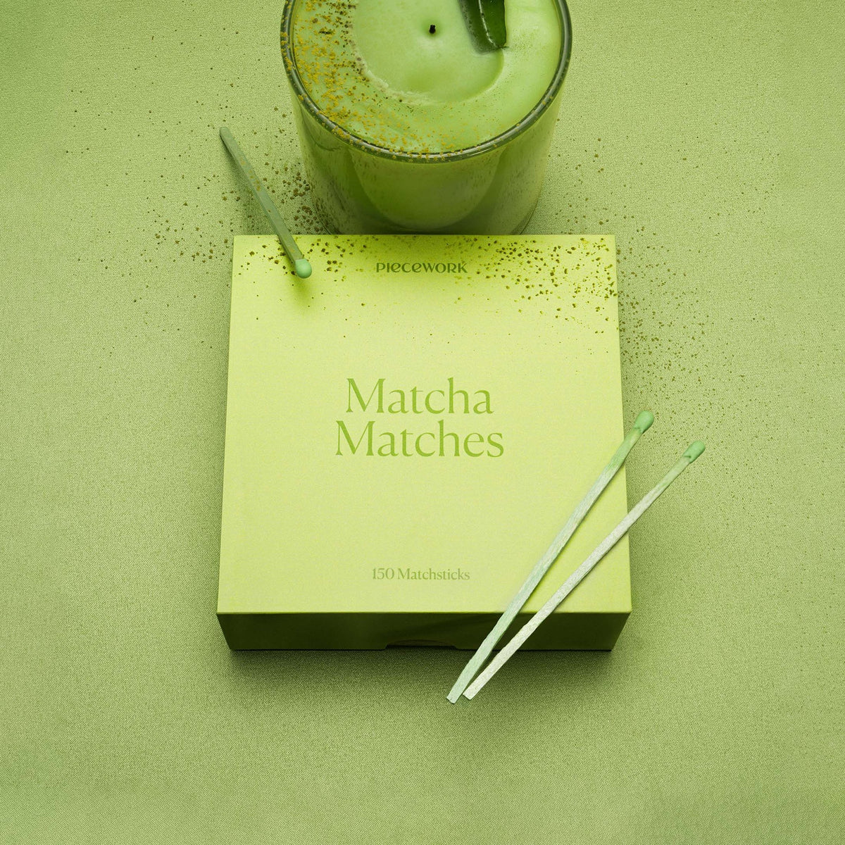 Deko-Streichhölzer Matcha – Holz · Designbox | Piecework