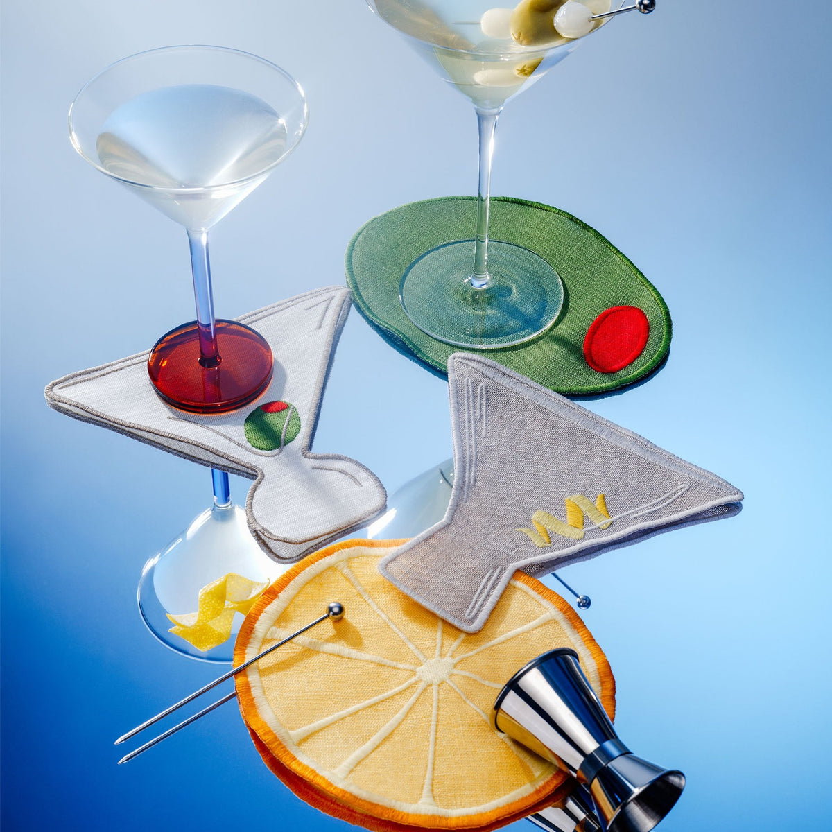 Cocktailservietten Martini – Leinen · 4er-Set | Piecework