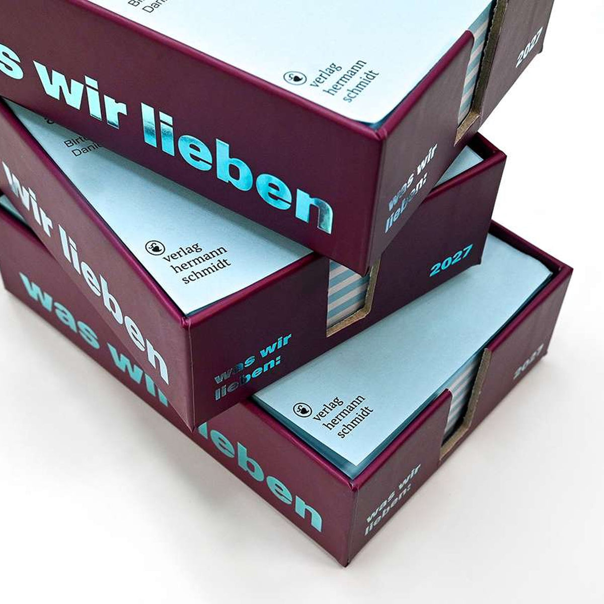 Desk Calendar "Was Wir Lieben" 2027 – German Edition | Hermann Schmidt