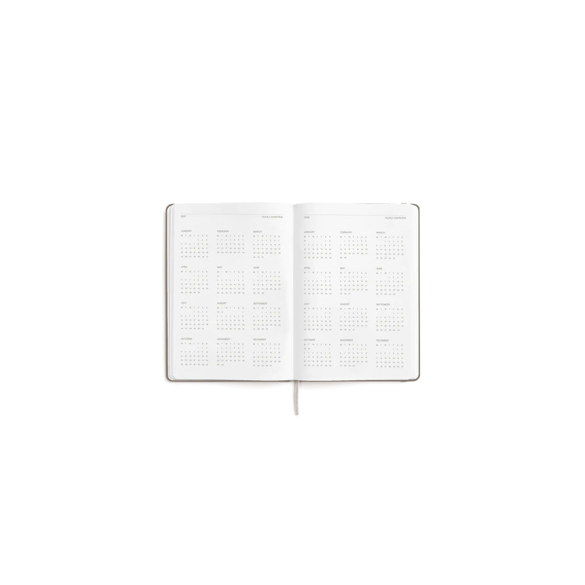 Tagesplaner 2027 2er-Set – Steinpapier · A5 Hardcover · Ebony | Karst