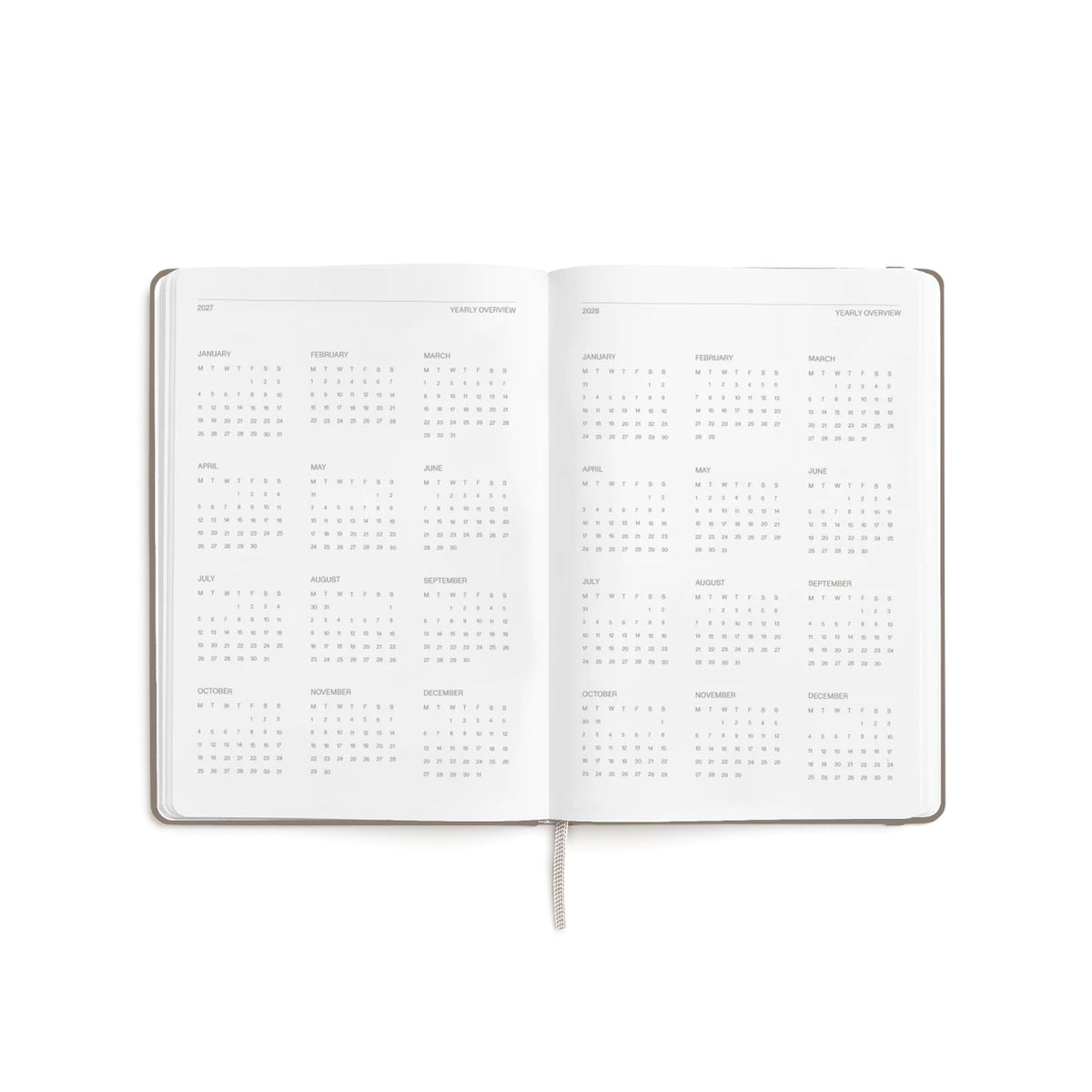 Tagesplaner 2027 2er-Set – Steinpapier · A5 Hardcover · Latte | Karst