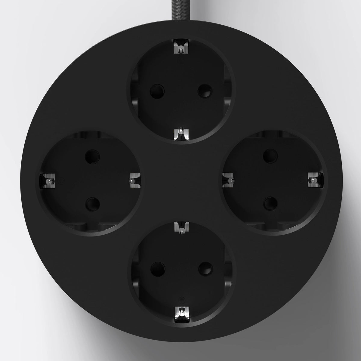 Power Strip Circular C2 – 4 Sockets Round, Ø 12.4 cm | Cords