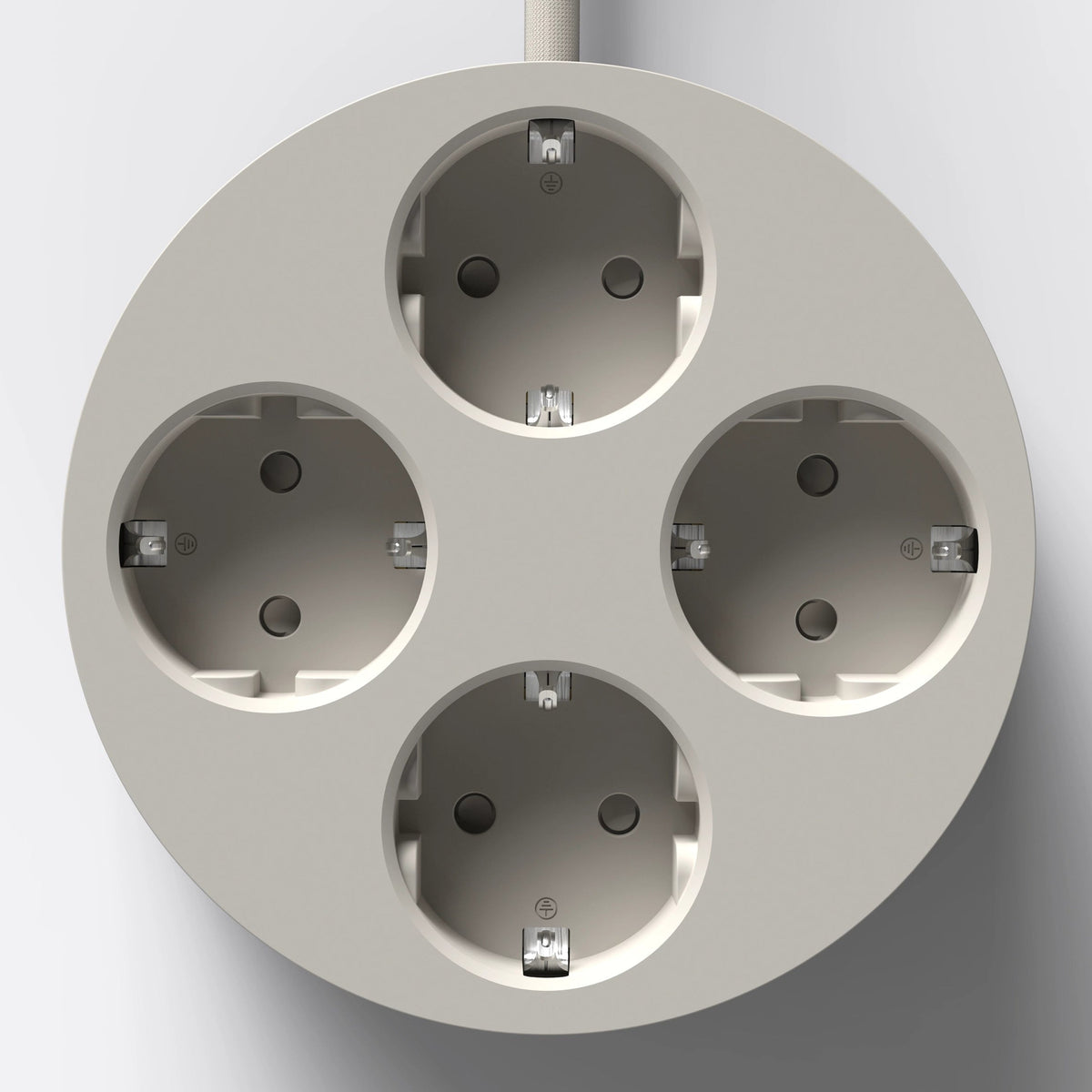 Power Strip Circular C2 – 4 Sockets Round, Ø 12.4 cm | Cords