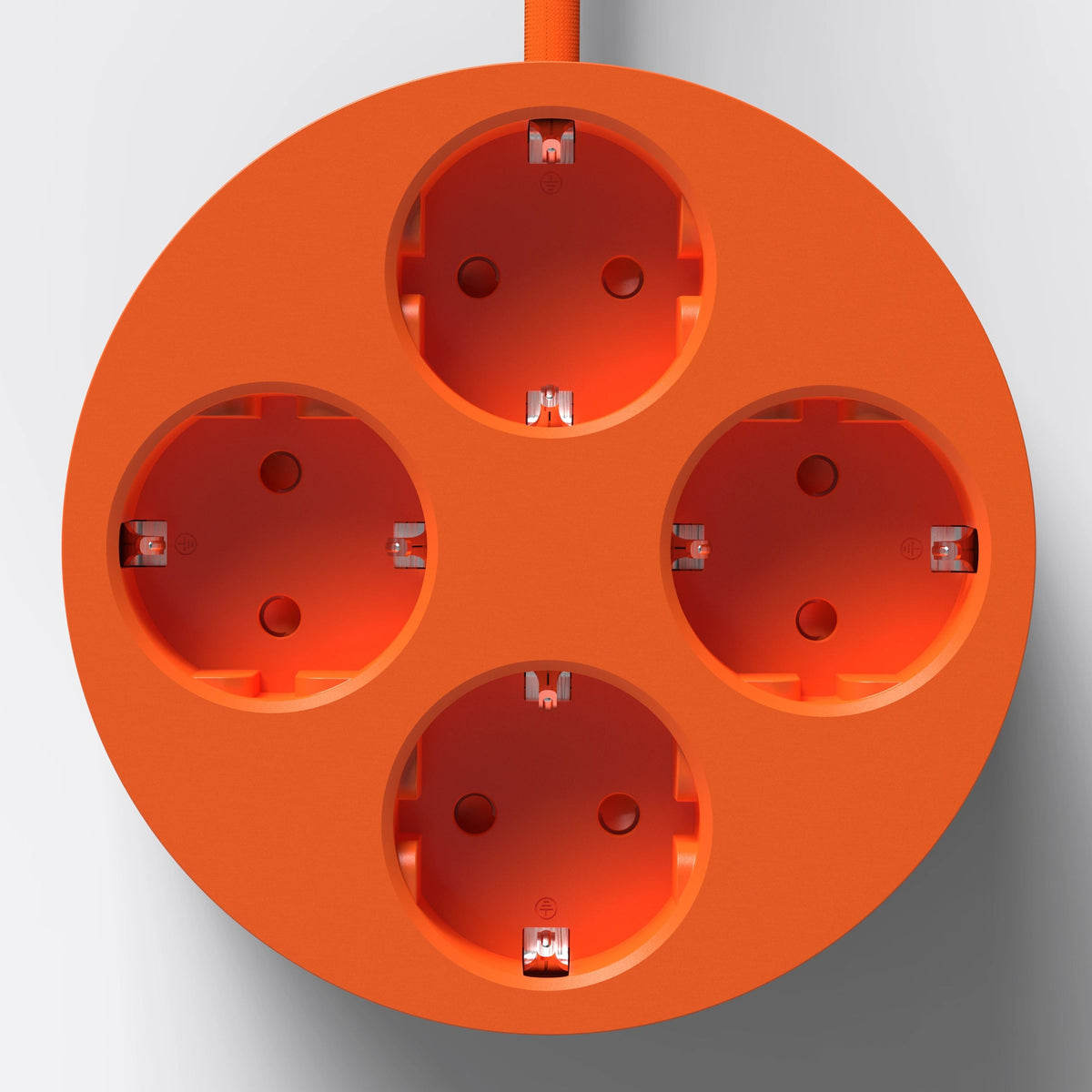 Power Strip Circular C2 – 4 Sockets Round, Ø 12.4 cm | Cords