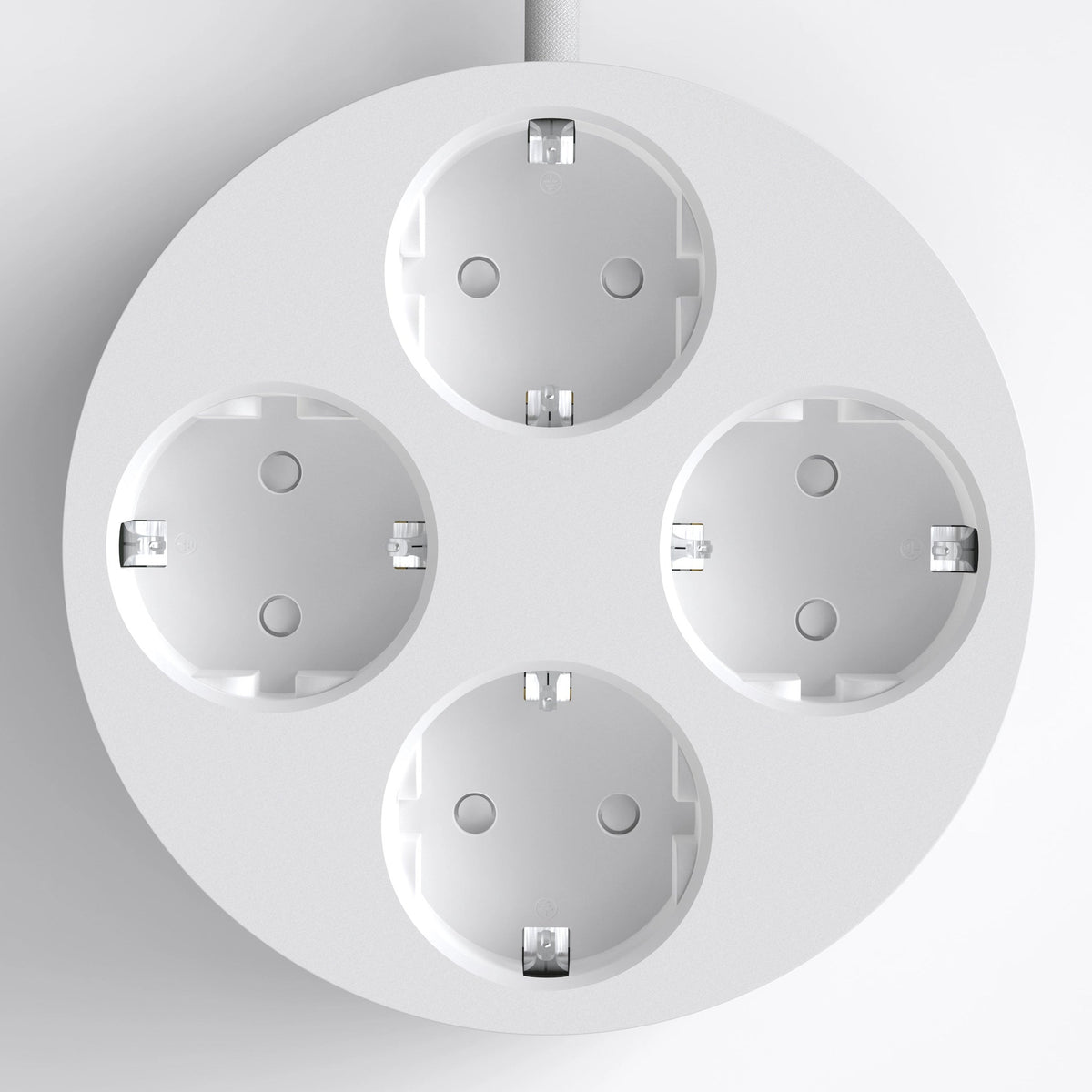 Power Strip Circular C2 – 4 Sockets Round, Ø 12.4 cm | Cords