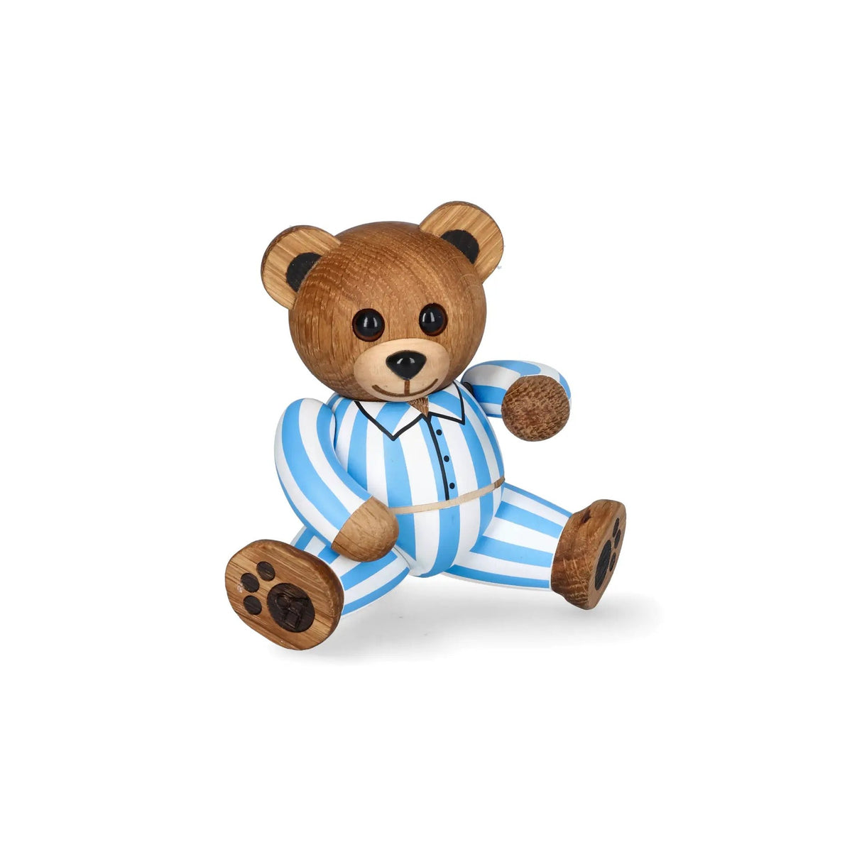 Houten teddybeer "Sleepy Blue" – Eiken · 11,8 cm | Spring Copenhagen