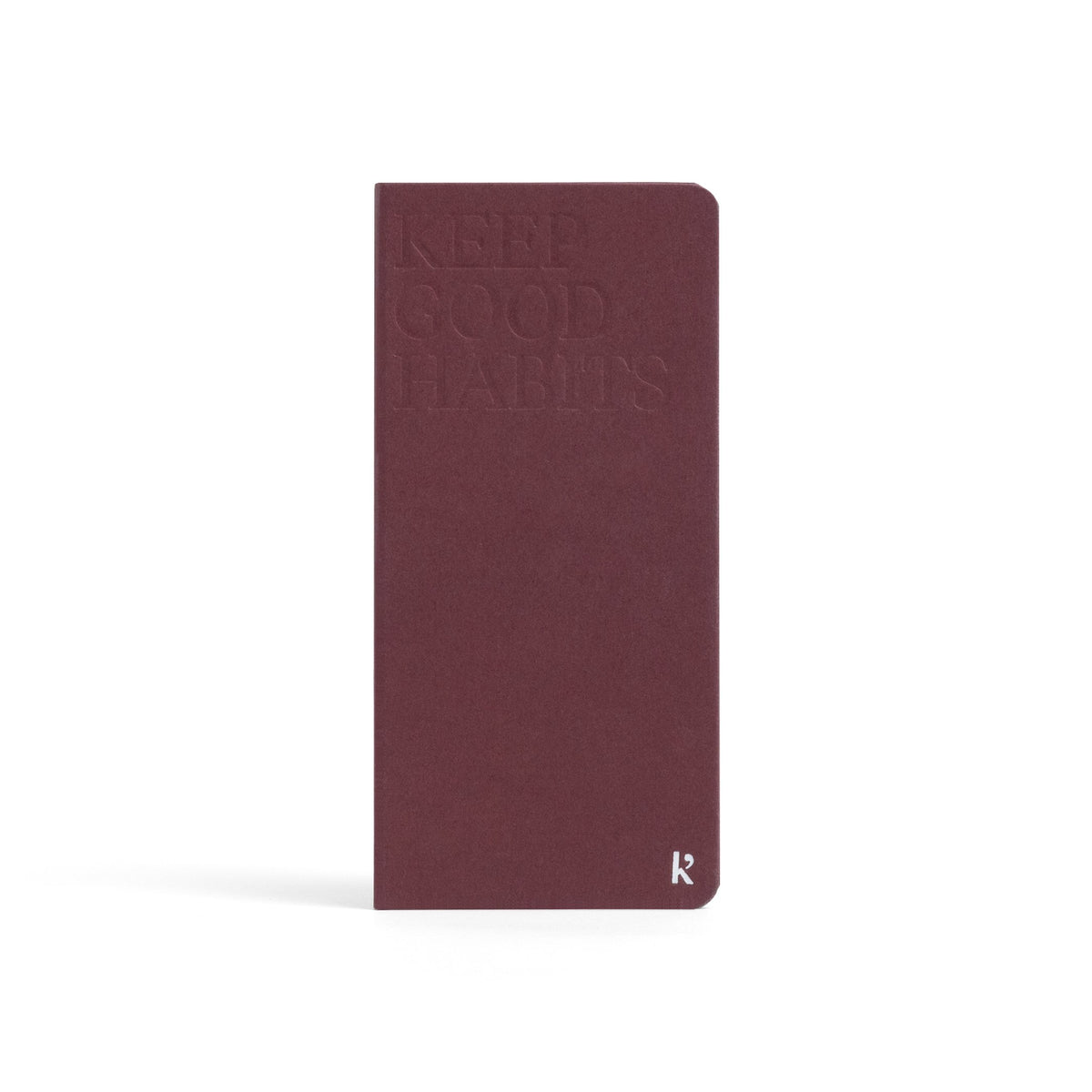 Habit Tracker Pro – Steinpapier · Bordeaux · 18,5 × 9 cm | Karst
