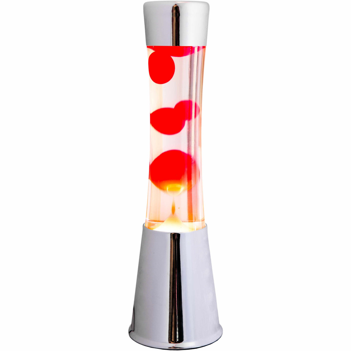 Lavalampe Tower – Chrom · Rote Lava · Retro · 39,5 cm | Fisura