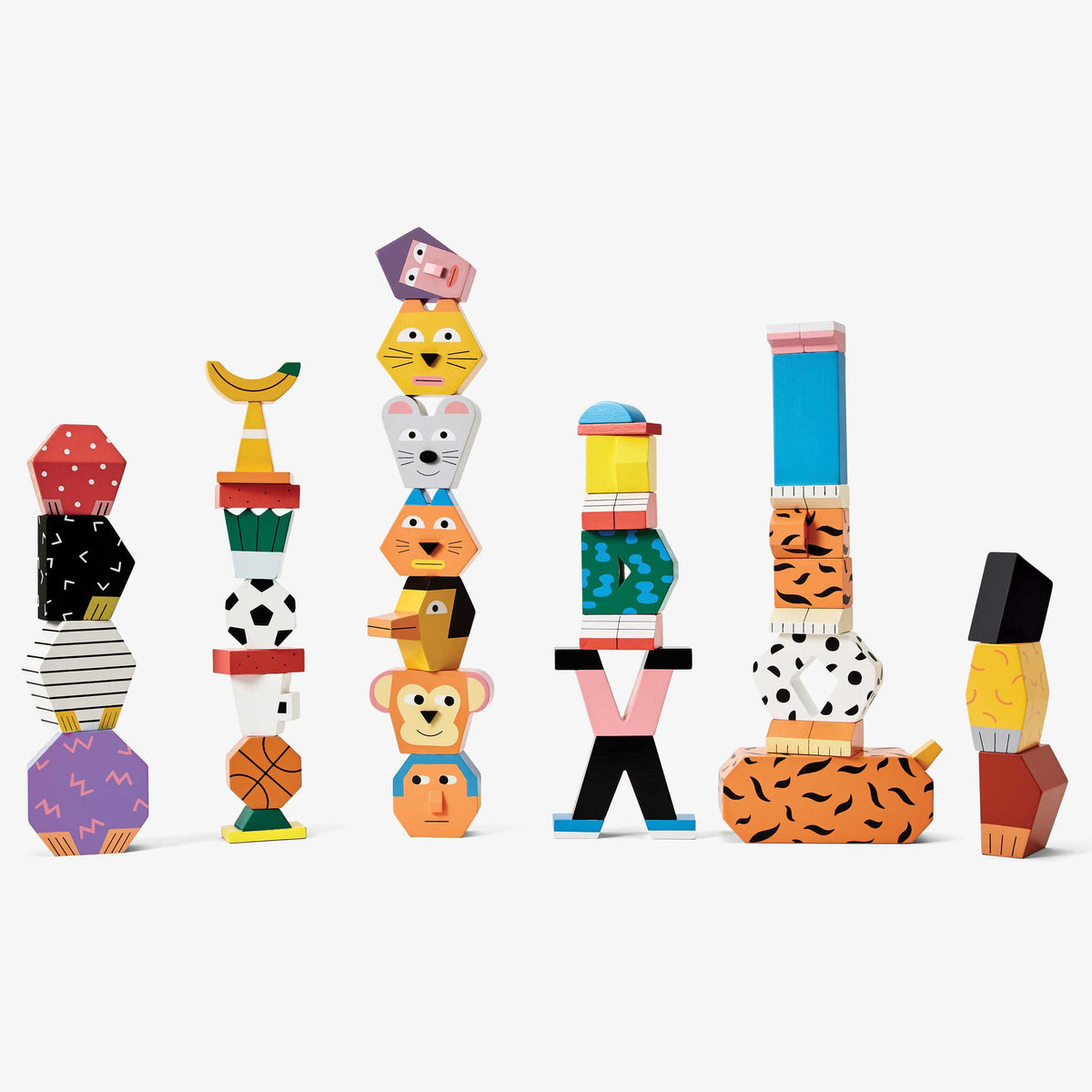 BLOCK PARTY | Wooden PERSONALITIES | Andy Rementer | Areaware