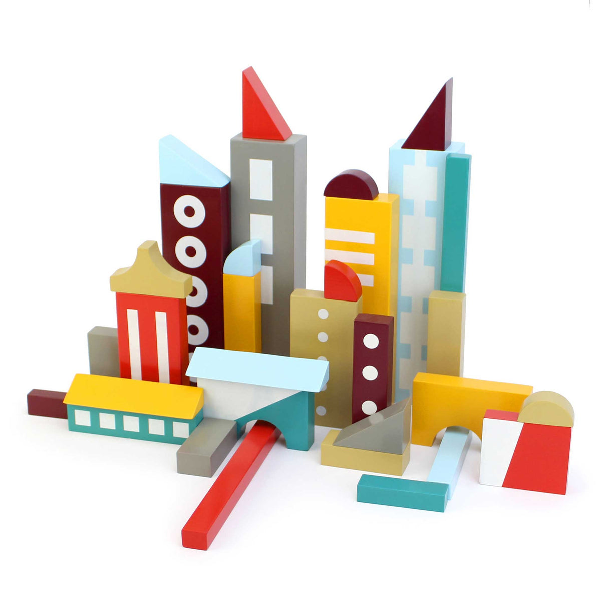 ARCHIBLOCKS | ARCHITEKTUR-BAUSTEINE-Set | 32 farbige Teile | Floris Hovers | Ikonic