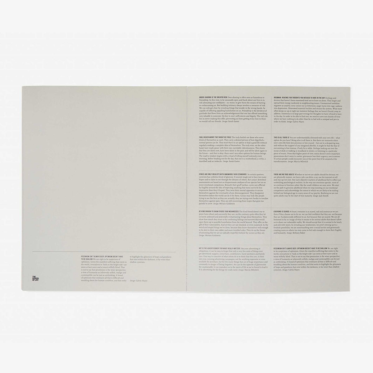 BOLD TRUTHS - Livre d'affiches avec 20 estampes philosophiques - Édition anglaise | L'école de la vie