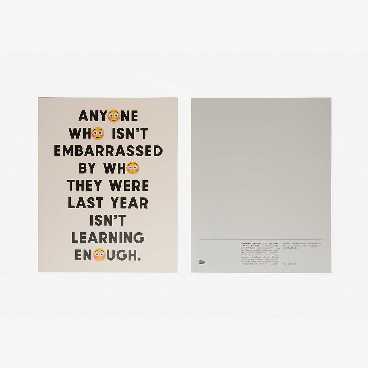 BOLD TRUTHS - Livre d'affiches avec 20 estampes philosophiques - Édition anglaise | L'école de la vie
