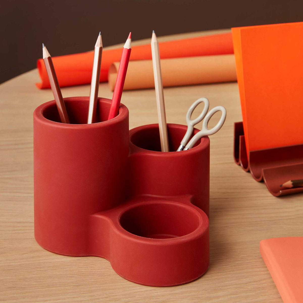 Schreibtisch-Organizer Circles – Eiche · 17 cm | Spring Copenhagen