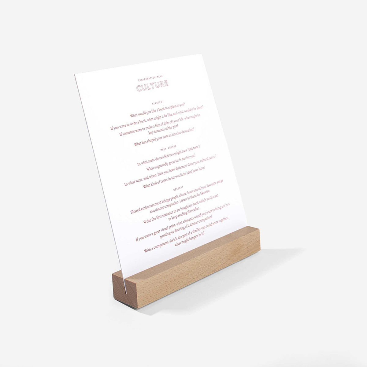 Card Set "Conversation Menus" – English | The School of Life
