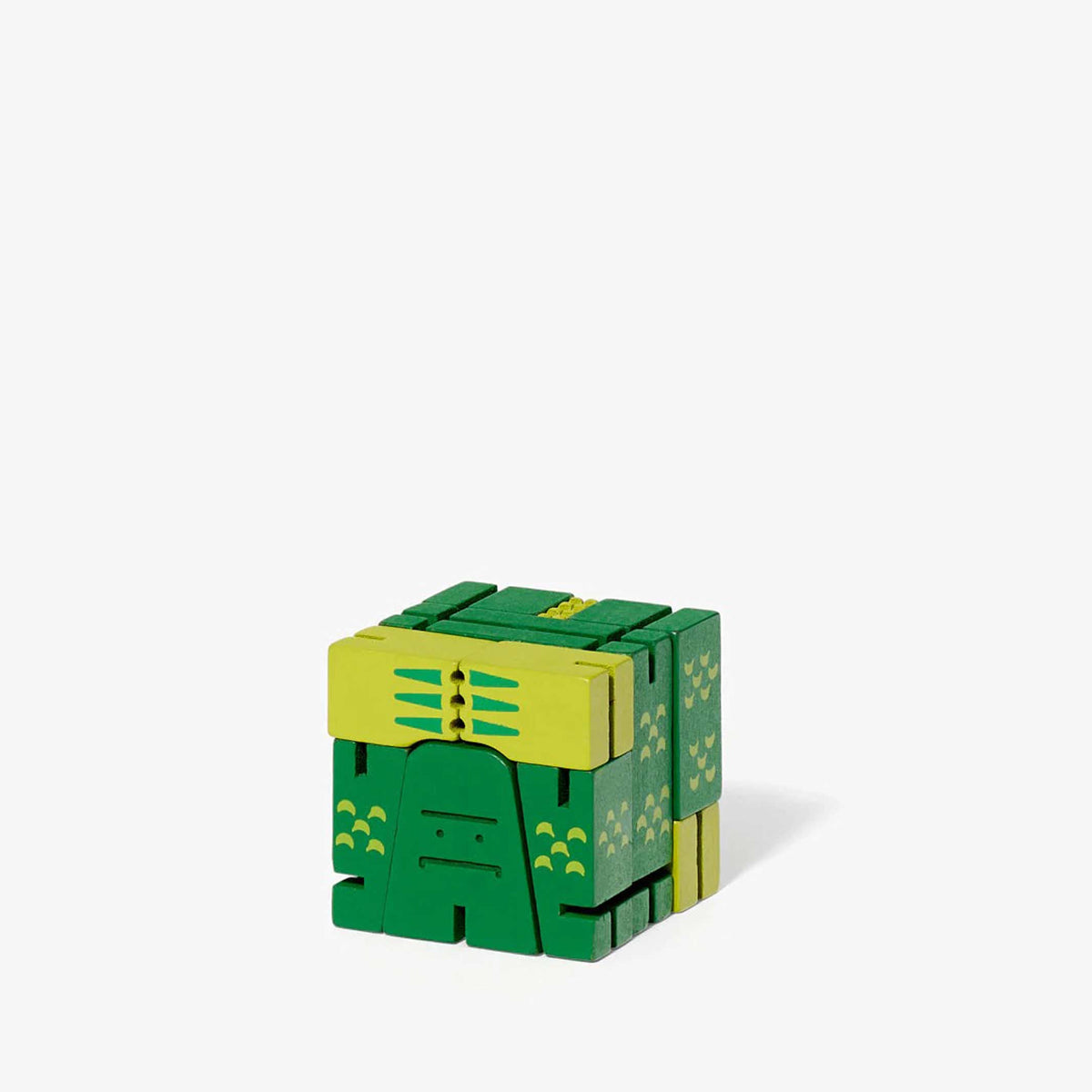 CUBEBOT CRYPTOIDS SWAMP CREATURE - Green 3D Puzzle Robot - Small | David Weeks | Areaware