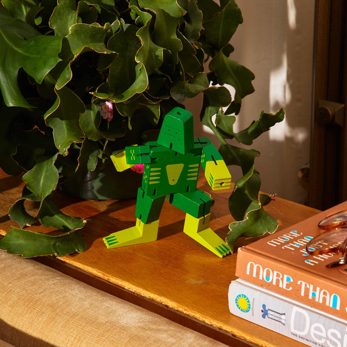 CUBEBOT CRYPTOIDS SWAMP CREATURE - Green 3D Puzzle Robot - Small | David Weeks | Areaware