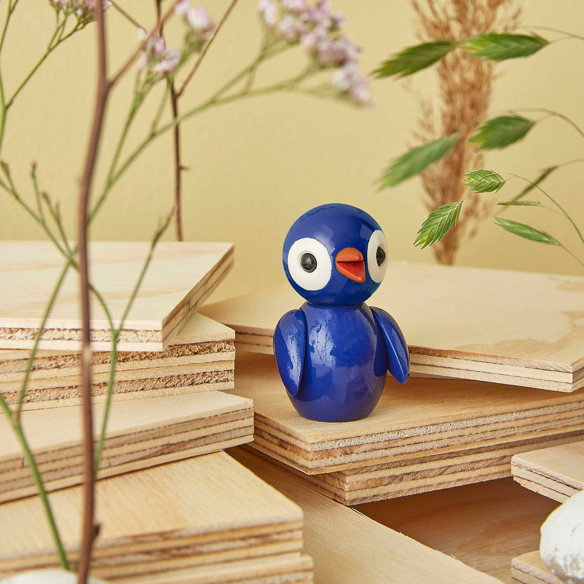 Deko-Vogel "Dazzling Dark Blue" – Buche · 6,5 cm | Spring Copenhagen