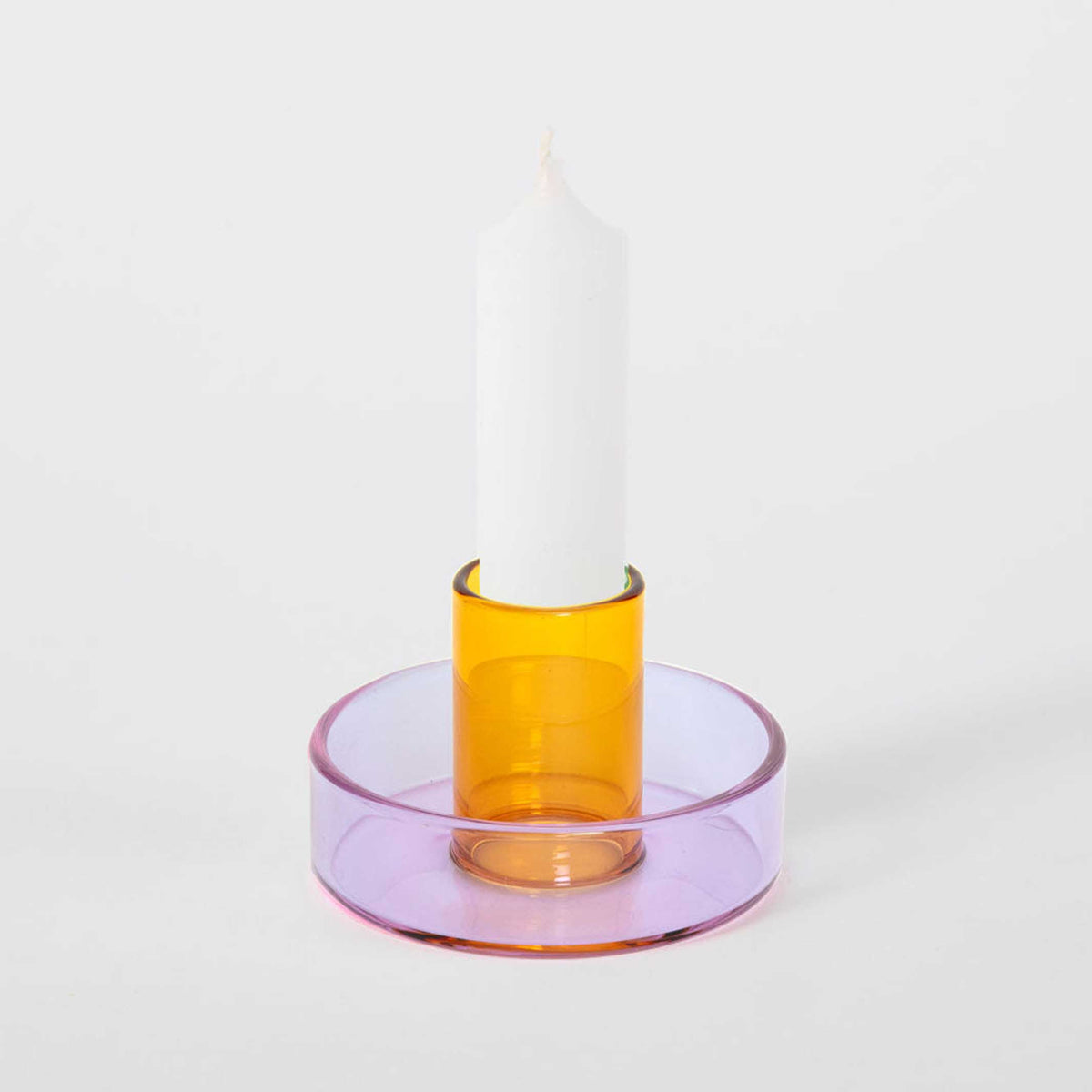DUO TONE | zweifarbige Glas-KERZENSTÄNDER | Block Design