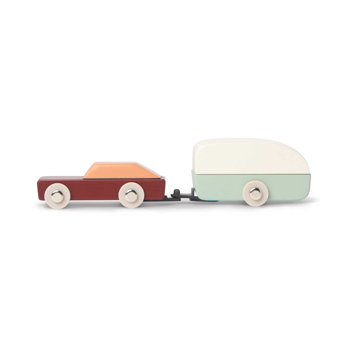 DUOTONE CAR #8 | Design-SPIELZEUGAUTO mit Caravan aus Holz | Floris Hovers | Ikonic