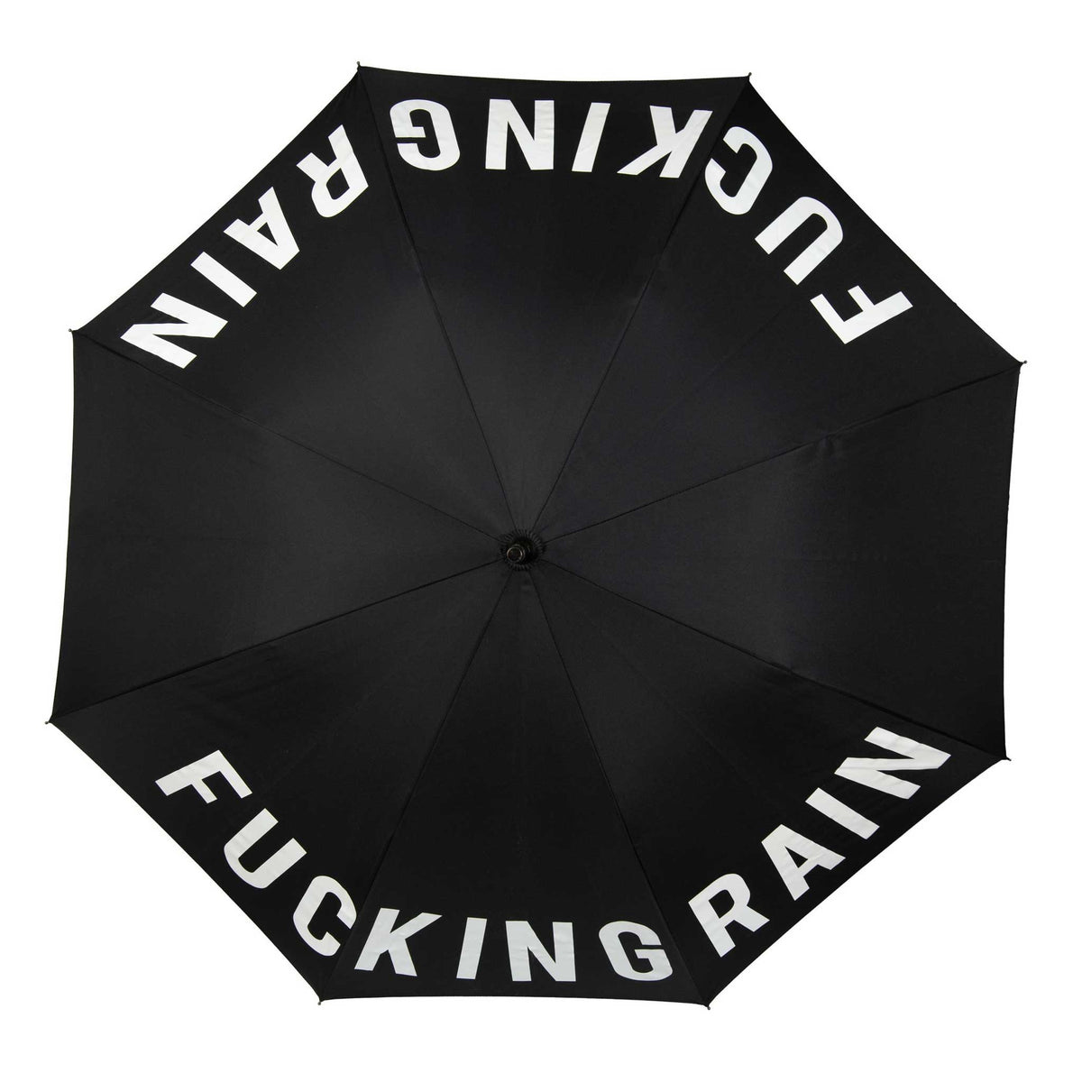 Regenschirm "Fucking Rain" – Schwarz · Statement · Ø 106 cm | Fisura