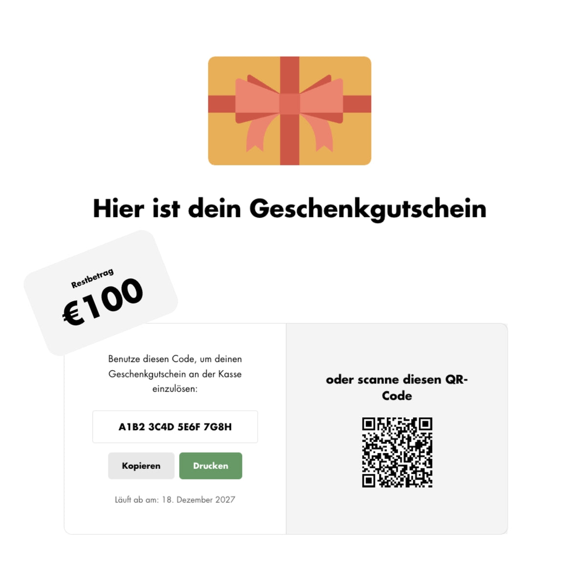 Gutschein von Charles & Marie als Geschenk