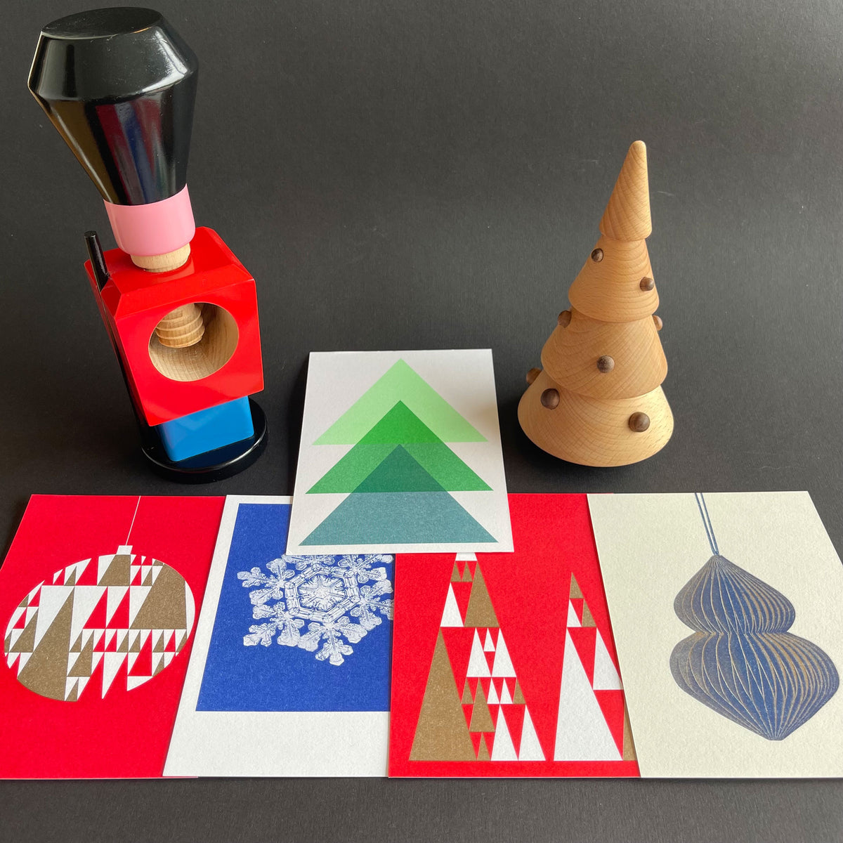 RIO | WEIHNACHTS-GRUSSKARTEN-SET | 11 Stck. in Risographie-Druck | Herr & Frau Rio