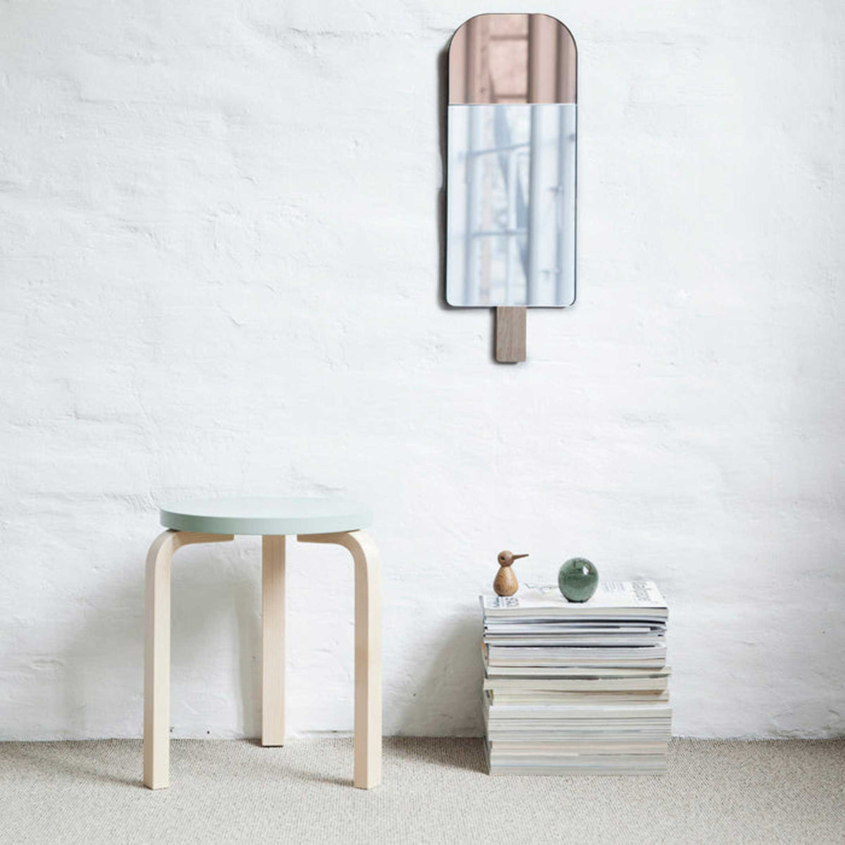 ICE CREAM MIRROR - Rose-farbiger Wandspiegel - Nicole & Tor Vitner Servé | EO Elements Optimal