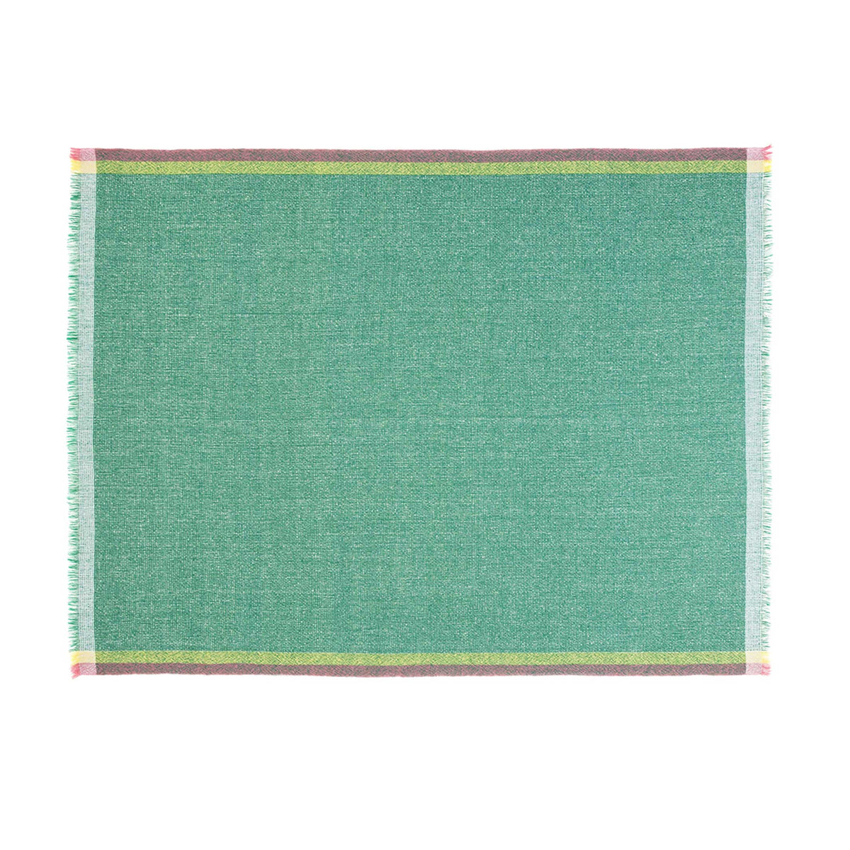 INTEGRATE THROW INTUITION - grüne Tagesdecke - 180x140 cm - 100% Merino Wolle | Cristian Zuzunaga