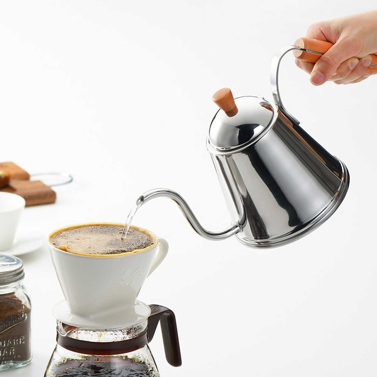 CAFÉ TIME - Japanischer Edelstahl-Wasserkessel - 1 Liter | YOSHIKAWA