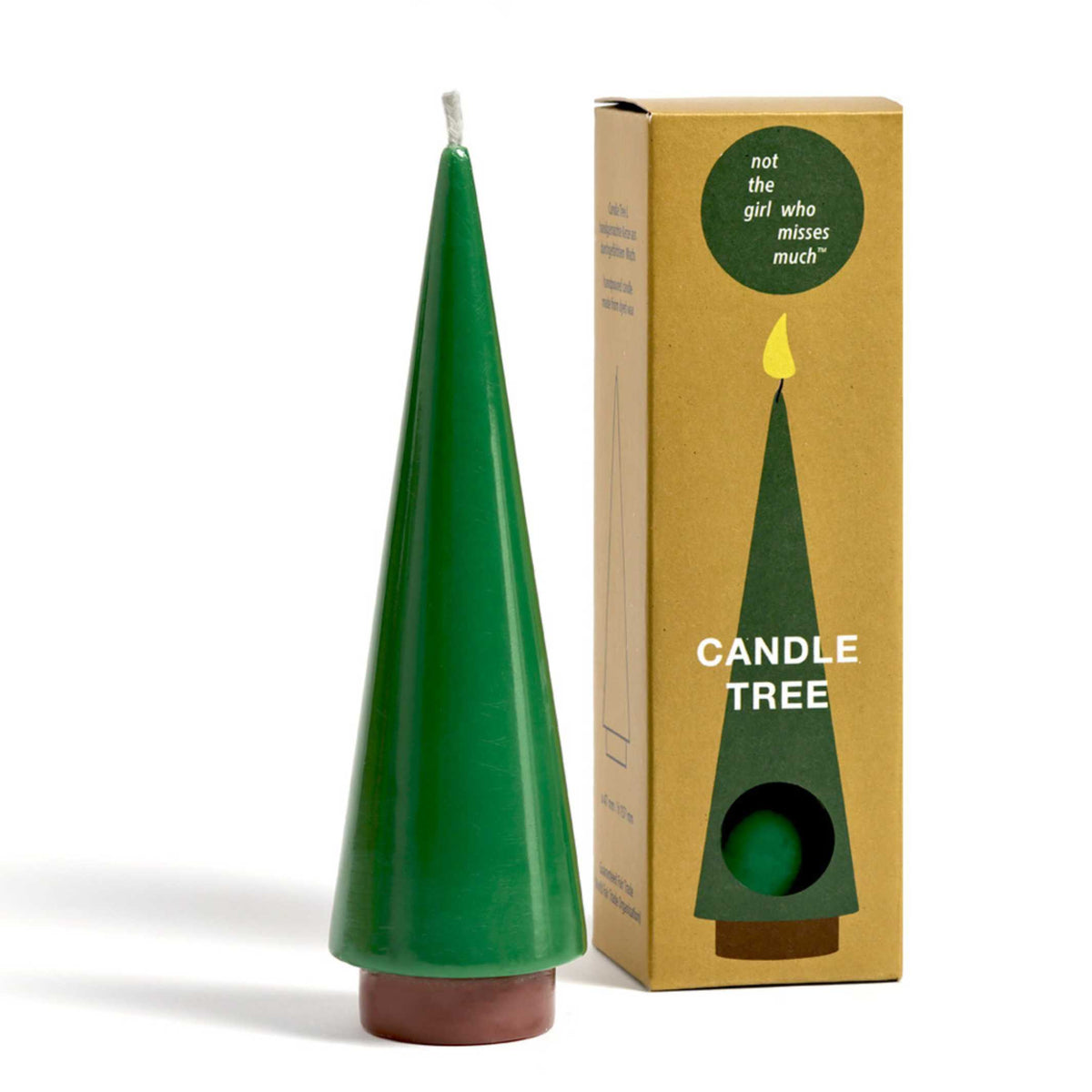 Baumkerze Groß – Smaragdgrün · 15 cm | not the girl who misses much