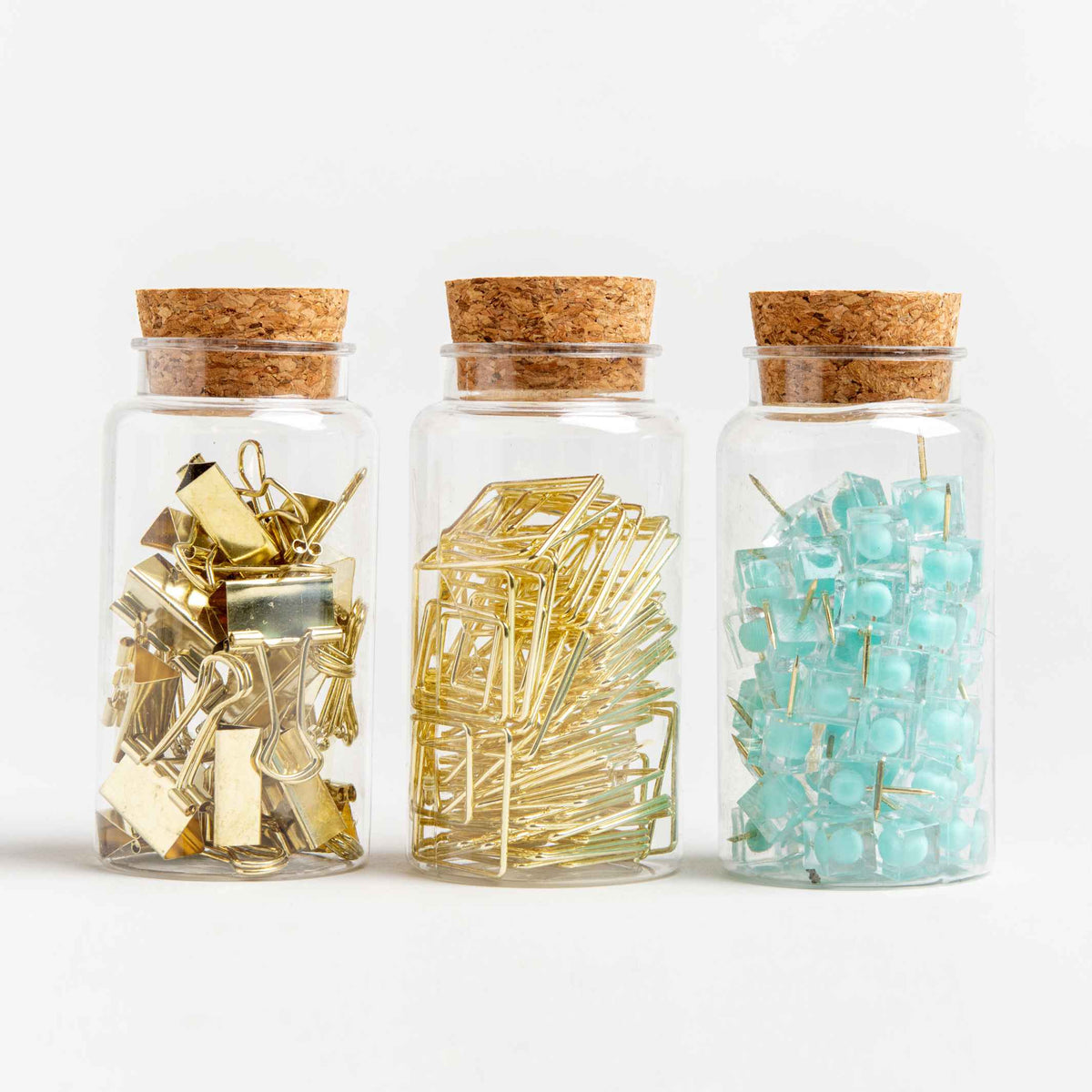 MINI CUBE PUSH PINS - 60 Pin-Nadeln im Glas - Türkis | Somewhere