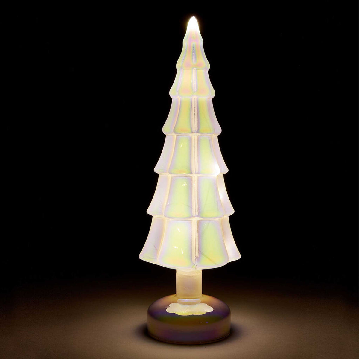 WHITE - Glas-Tannenbaum mit LED Beleuchtung  - 33 cm hoch | MoMA