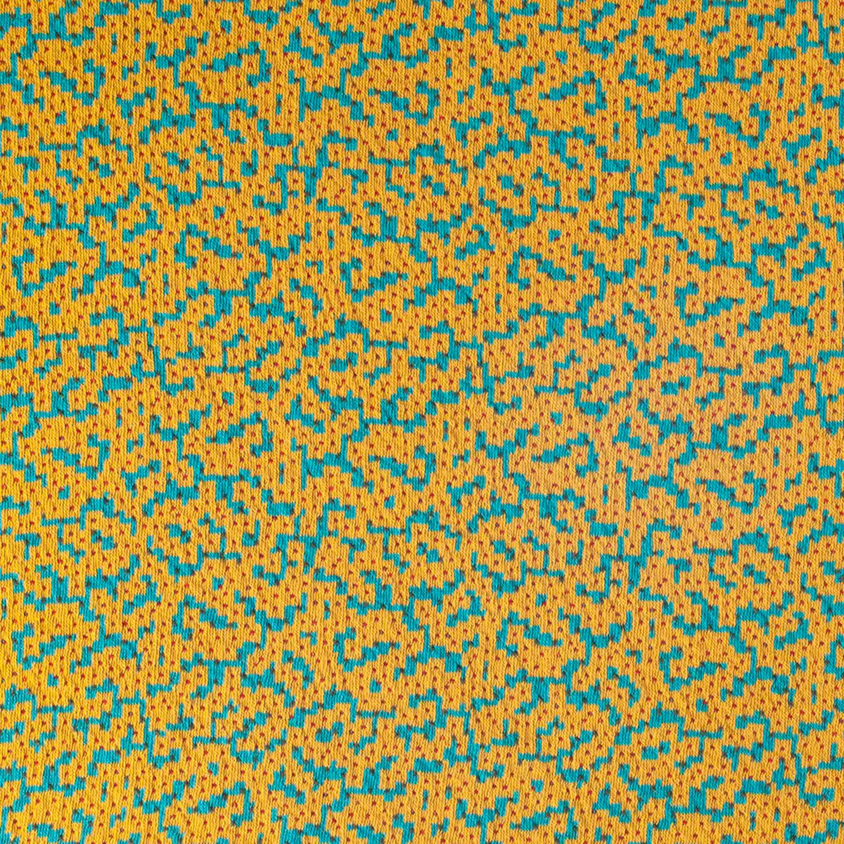 BITMAP LABYRINTH Golden Ochre | THROW | 180x140 cm | 90% Cotton | Cristian Zuzunaga