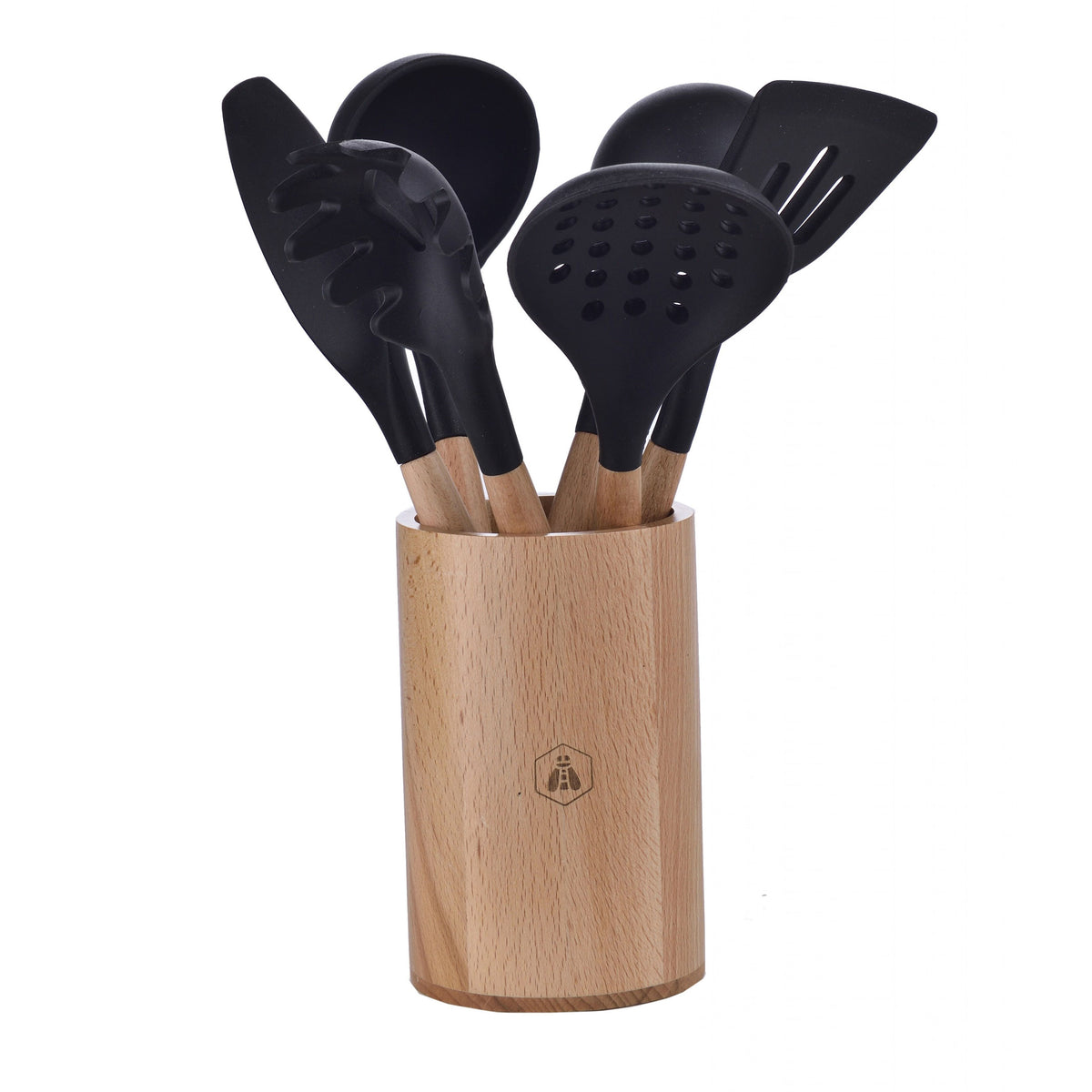 Cooking utensil set with container - Black Edition 6-piece set | Laguiole