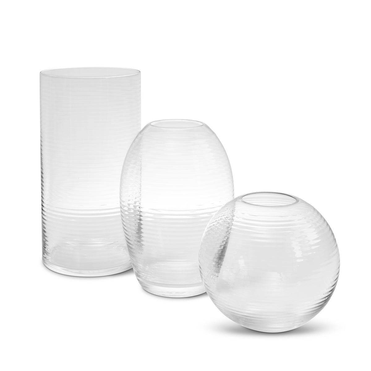 FIL OVALE | VASE EN VERRE ovale | H=20 cm | Samuli Helavuo | Printemps Copenhague