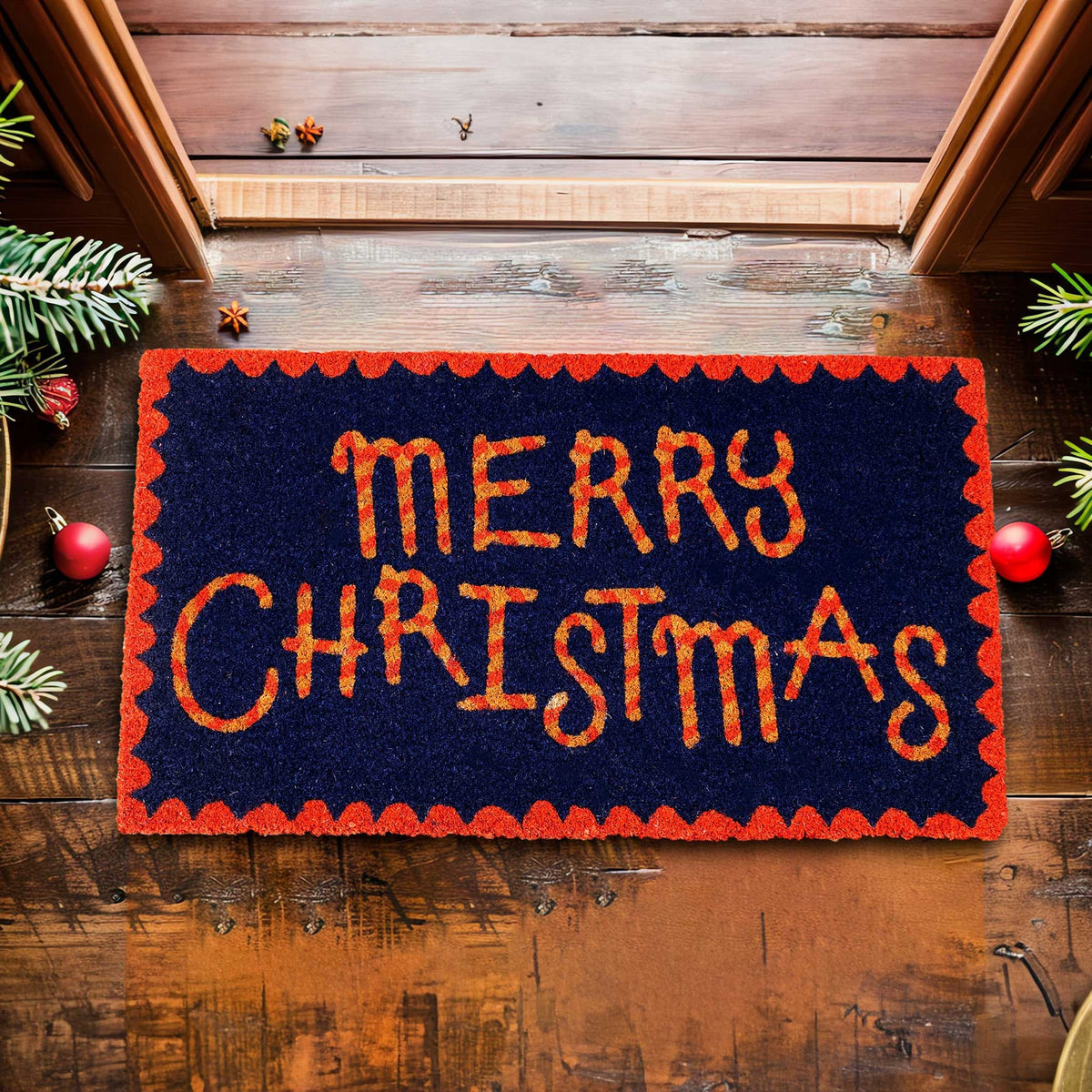 Fußmatte "Merry Christmas" – Weihnachten · 70×40 cm | Fisura