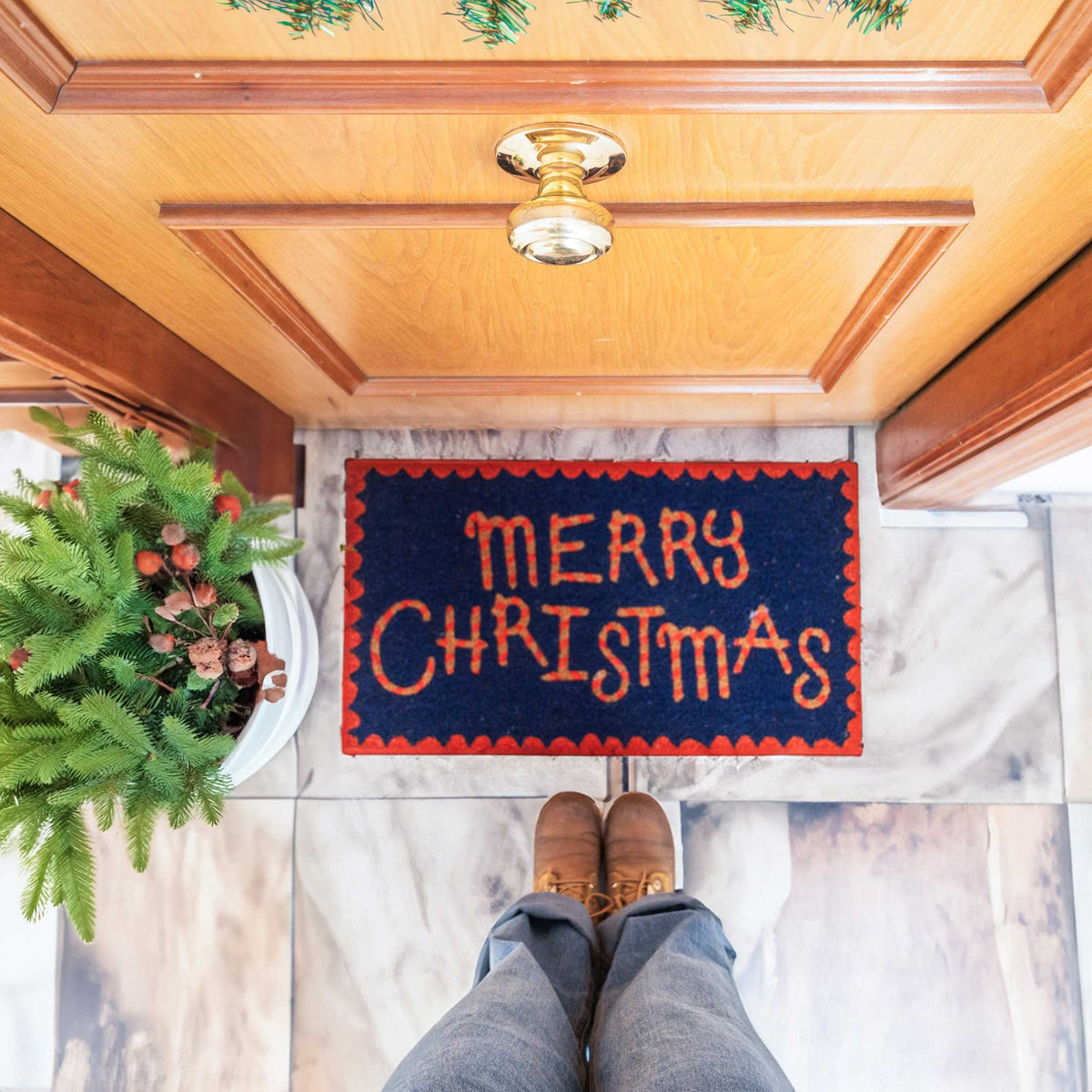 Fußmatte "Merry Christmas" – Weihnachten · 70×40 cm | Fisura