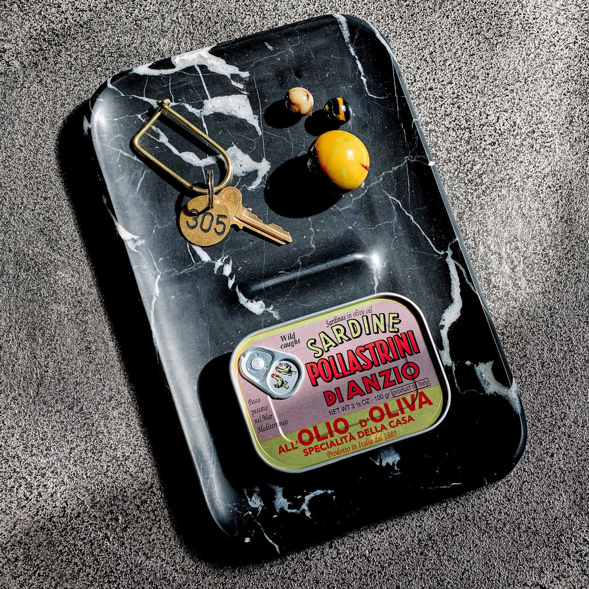 Ablage Nocturn Catch – Marquina Marmor · 28 cm | Craighill