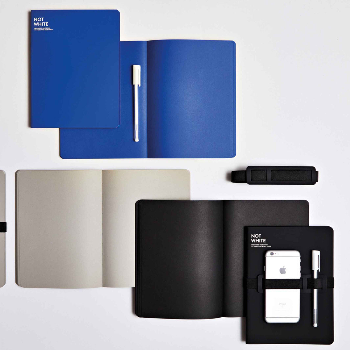 NOT WHITE L LIGHT - buntes NOTIZBUCH mit Anti-Handbag | Nuuna