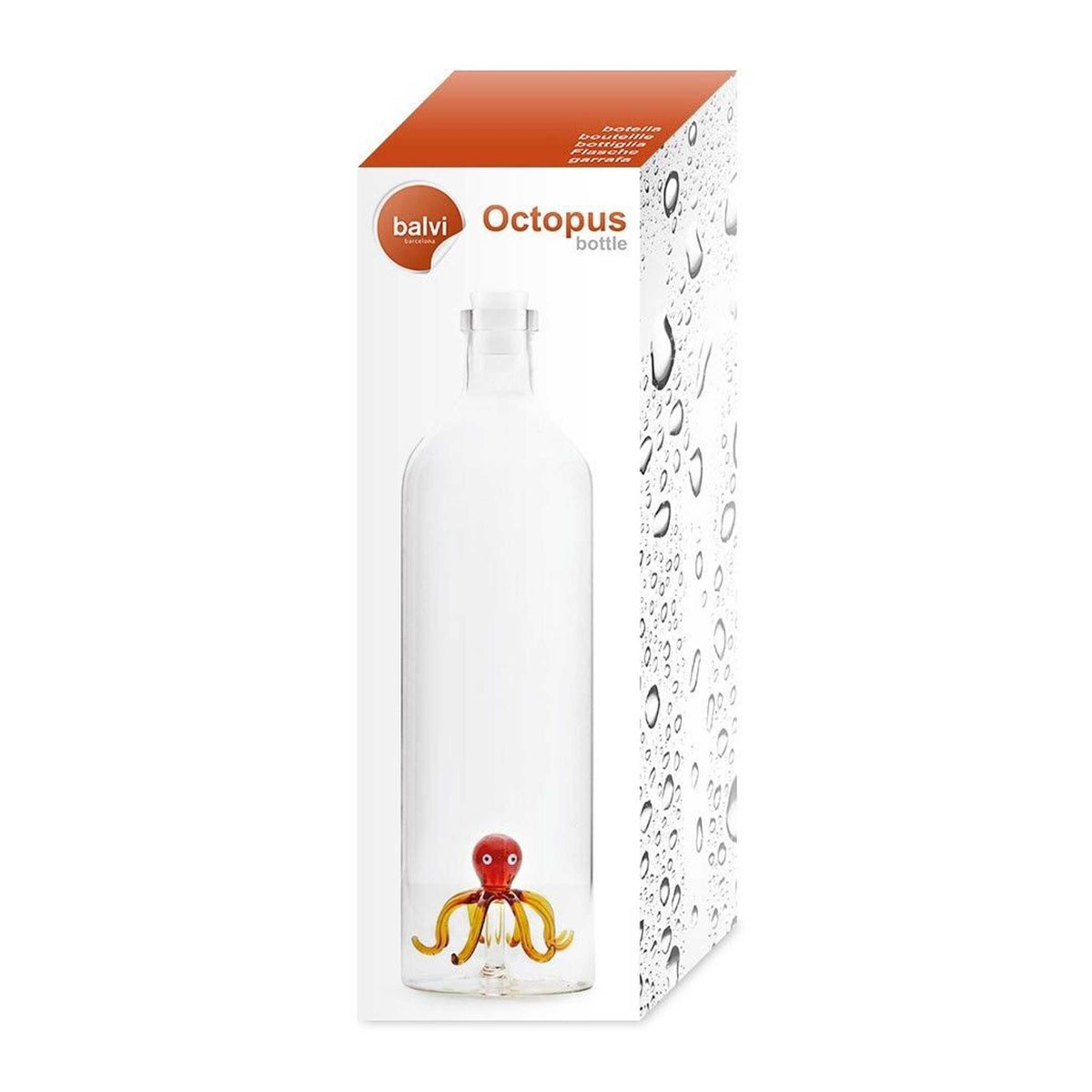 Glasflasche Atlantis Octopus – Bernstein · 1,2 L | Balvi