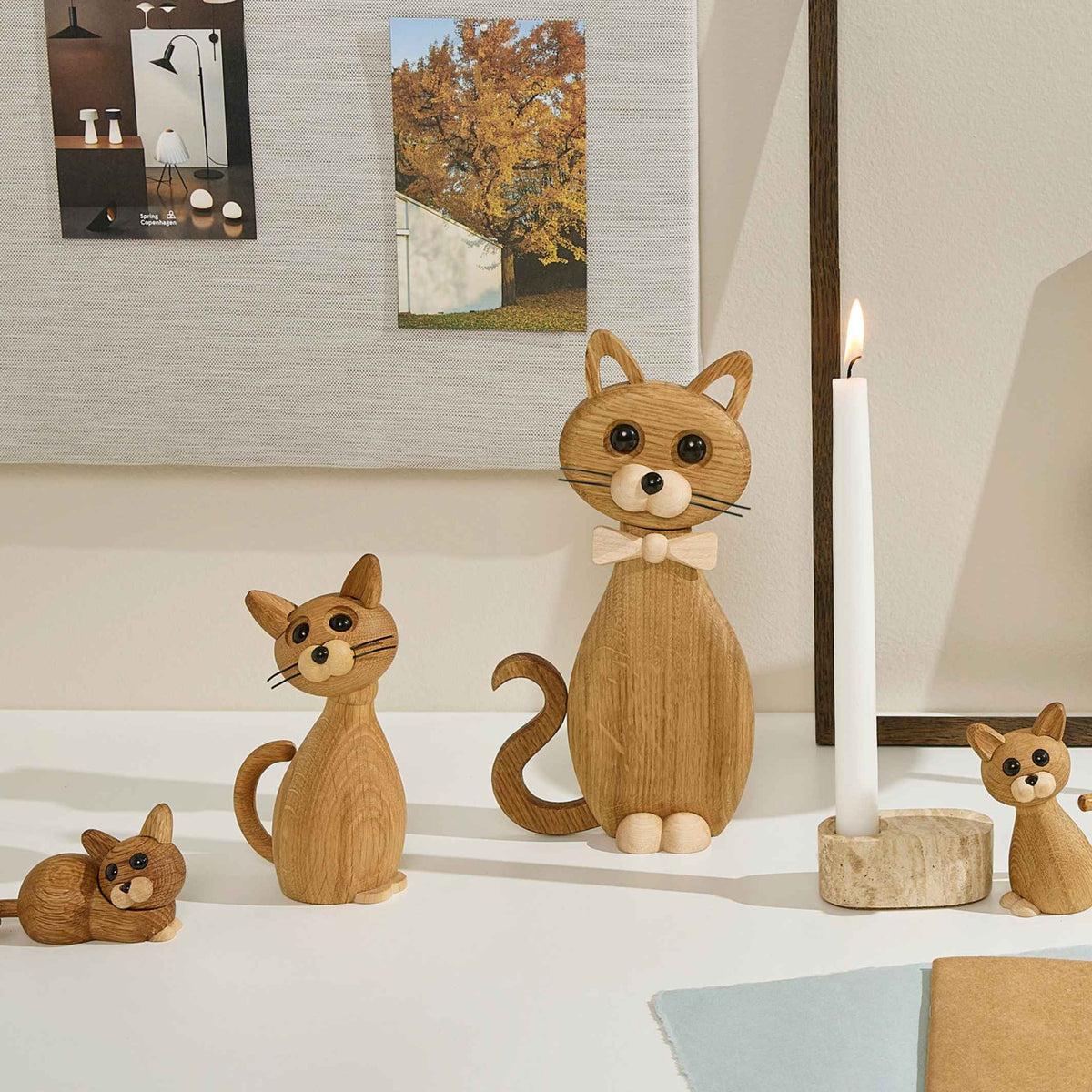 LUCKY LE CHAT à suspendre - drôle, petit CHAT - figurine décorative en bois | Christian Sommer | Printemps Copenhague