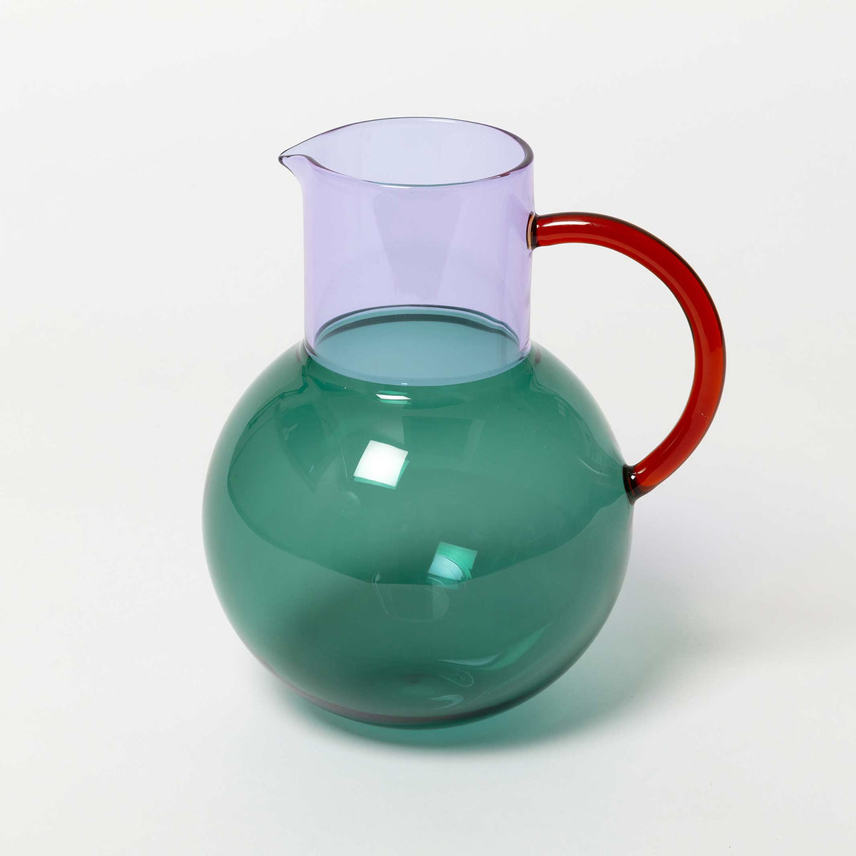 PABLO GLASS JUG - Teal & Lilac Carafe & Vase  | Block Design