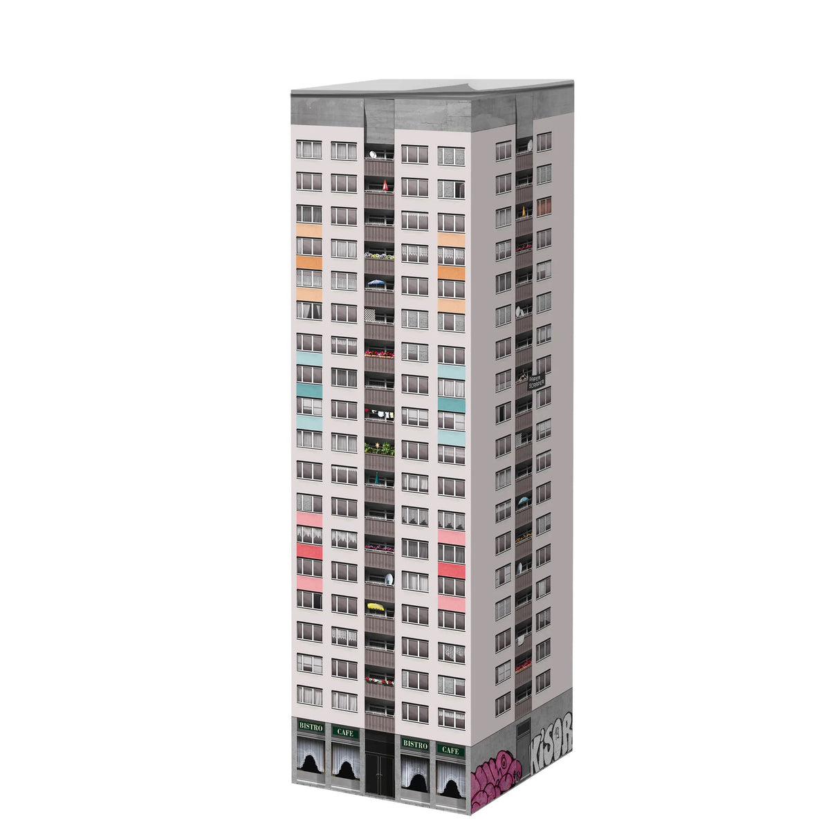 PAPERSCRAPER® | Plattenbau | 2.500 Seiten NOTIZBLOCK | seltmann+söhne