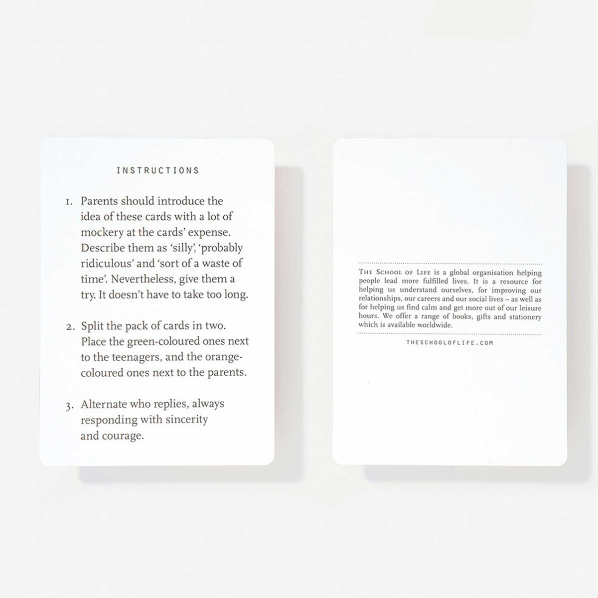 Kartenspiel "Parents & Teenagers" – Englisch | The School of Life
