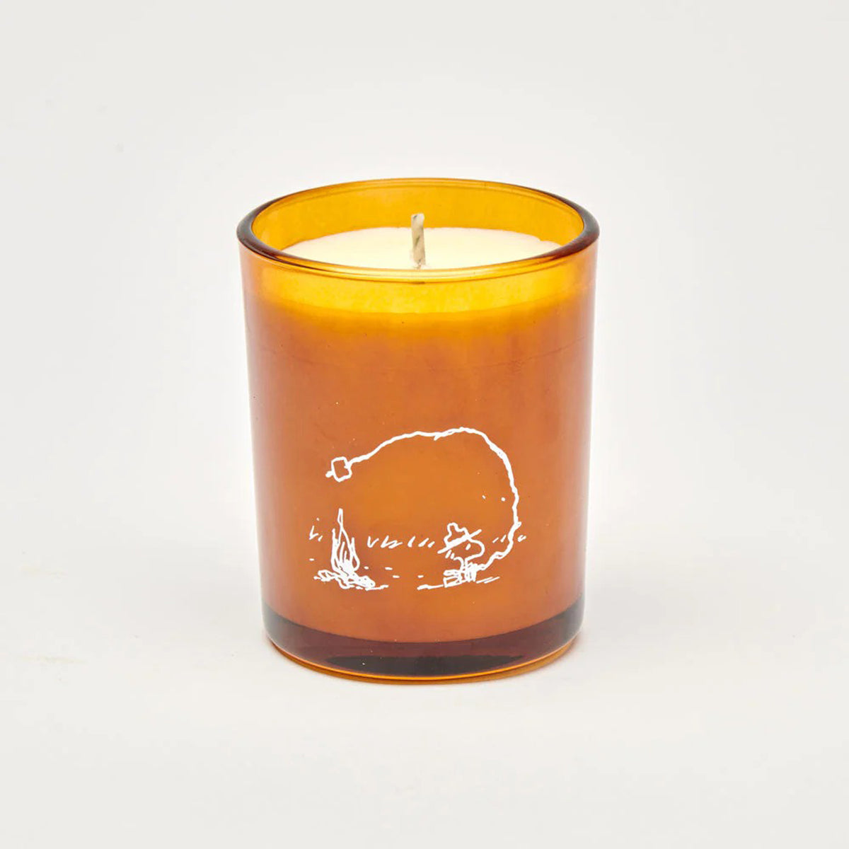 PEANUTS - BOUGIE DE FEU DE CAMP | Bougie en cire végétalienne à base de plantes | Bois de cèdre et braises | Pie