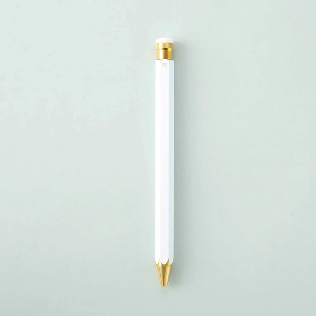 Kugelschreiber Pencillest – Messing · Weiß · 14,4 cm | 100percent