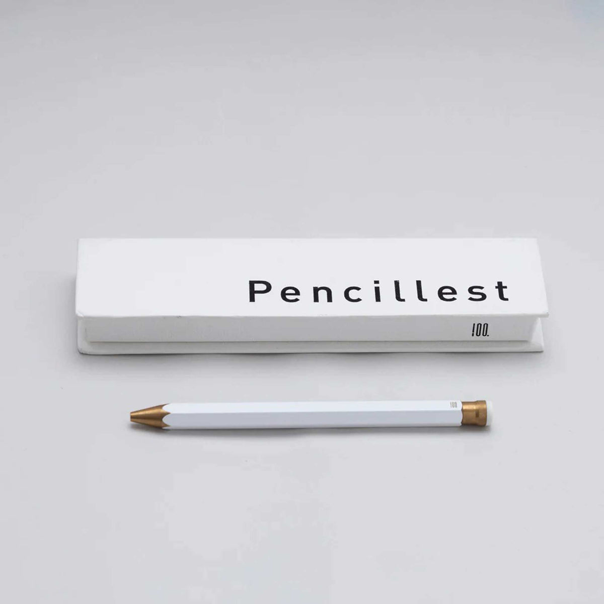 Kugelschreiber Pencillest – Messing · Weiß · 14,4 cm | 100percent